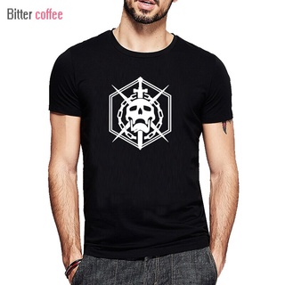 เสื้อยืดครอปเสื้อยืดลําลอง ผ้าฝ้าย 100% แขนสั้น คอกลม พิมพ์ลาย Destiny Raid Skull Emblem สําหรับผู้ชายS-5XL