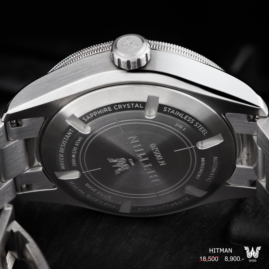 WISE รุ่น HITMAN Automatic 200 m นาฬิกาผู้ชาย รหัส HIT13 ...