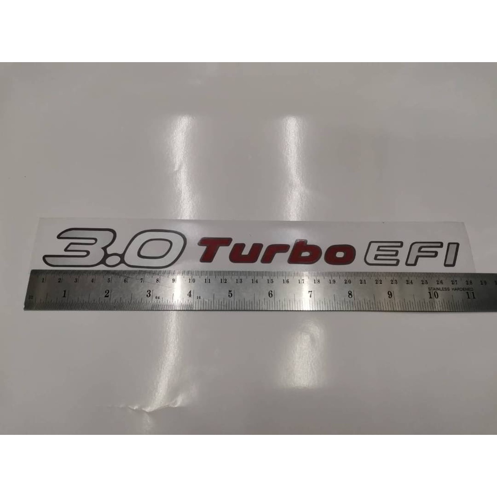 สติ๊กเกอร์งานสกรีนดั้งเดิม 3.0 EFI และ 3.0 Turbo EFI สำหรับติดฝาท้ายรถกระบะ TOYOTA TIGER เทียบแท้95% ราคา ถูกที่สุด ดีลบีเคเค แกลเลอรีภาพที่ 3