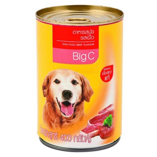 ✨นาทีทอง✨ บิ๊กซี อาหารสุนัข รสเนื้อ 400 กรัม Big C Dog Food Beef Flavor 400 G