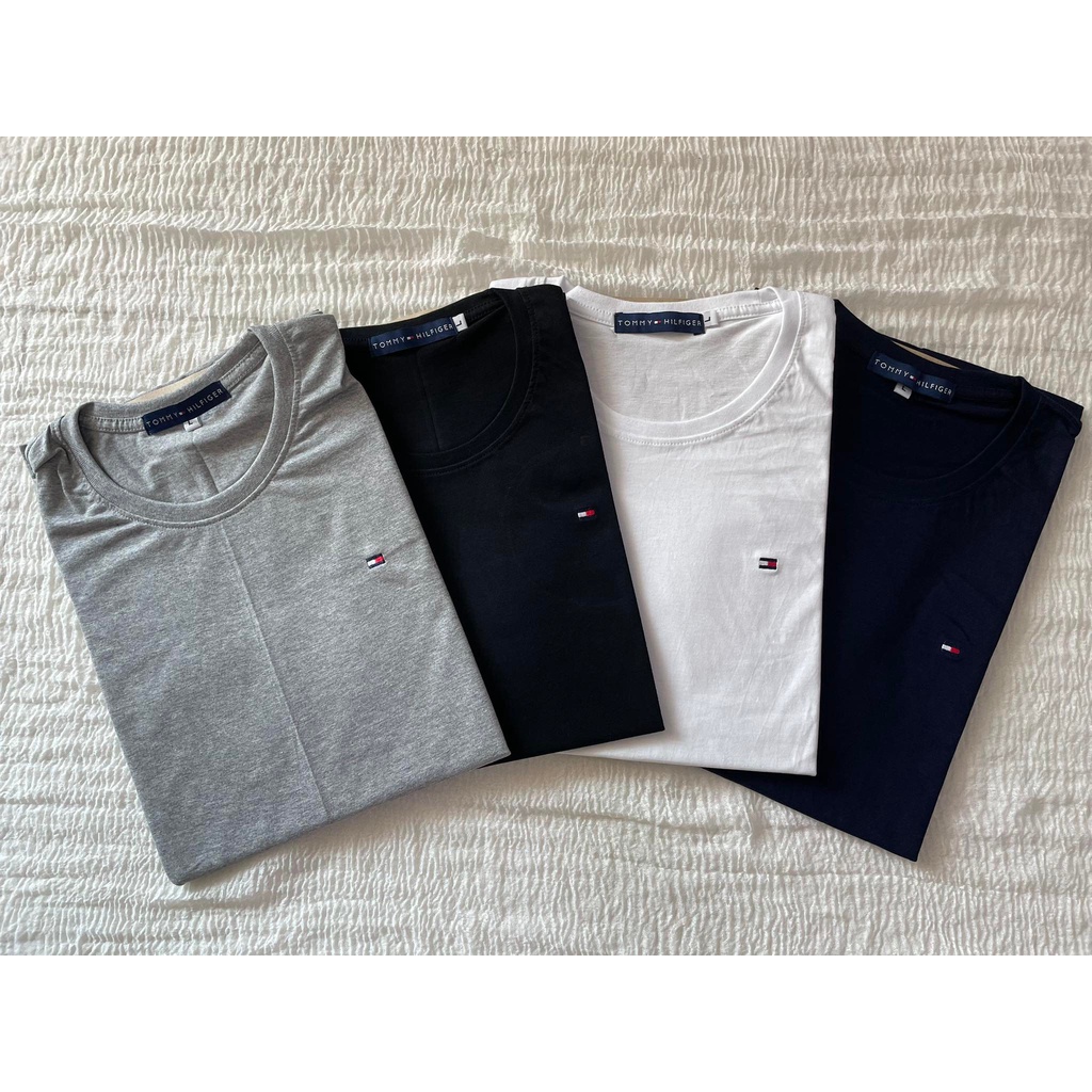 เสื้อยืดคอกลม แขนสั้น ปัก ทอมมี่ ผ้า COTTON 100% บางเบาใส่สบายตัว ซื้อเลยค่ะ