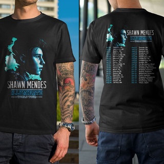 เสื้อยืดผ้าฝ้ายพิมพ์ลายแฟชั่นเสื้อยืด พิมพ์ลาย Shawn Mendes US Tour Dates 2017 2 ด้าน สําหรับผู้ชาย และผู้หญิง