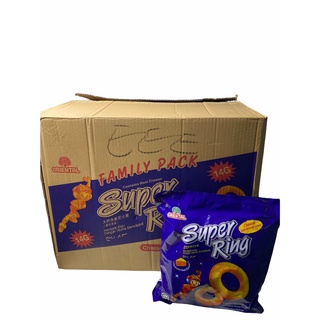 SUPER RING Cheese Flavored Snacks,ขนมอบกรอบ รสชีส 14g ซองสีน้ำเงิน 1ลัง/จำนวน 30 แพค ราคาส่ง ยกลัง สินค้าพร้อมส่ง