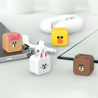 LINE FRIENDS ของแท้ เคสซิลิโคน ลายการ์ตูน ป้องกันสายชาร์จ กันแตก