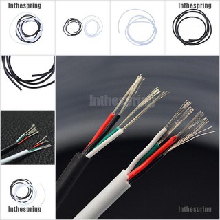 Inthespring✲❥ 1M Dia 3Mm 4 Core Control Wire Shielded Audio Headphone Cable Diy Usb Cable