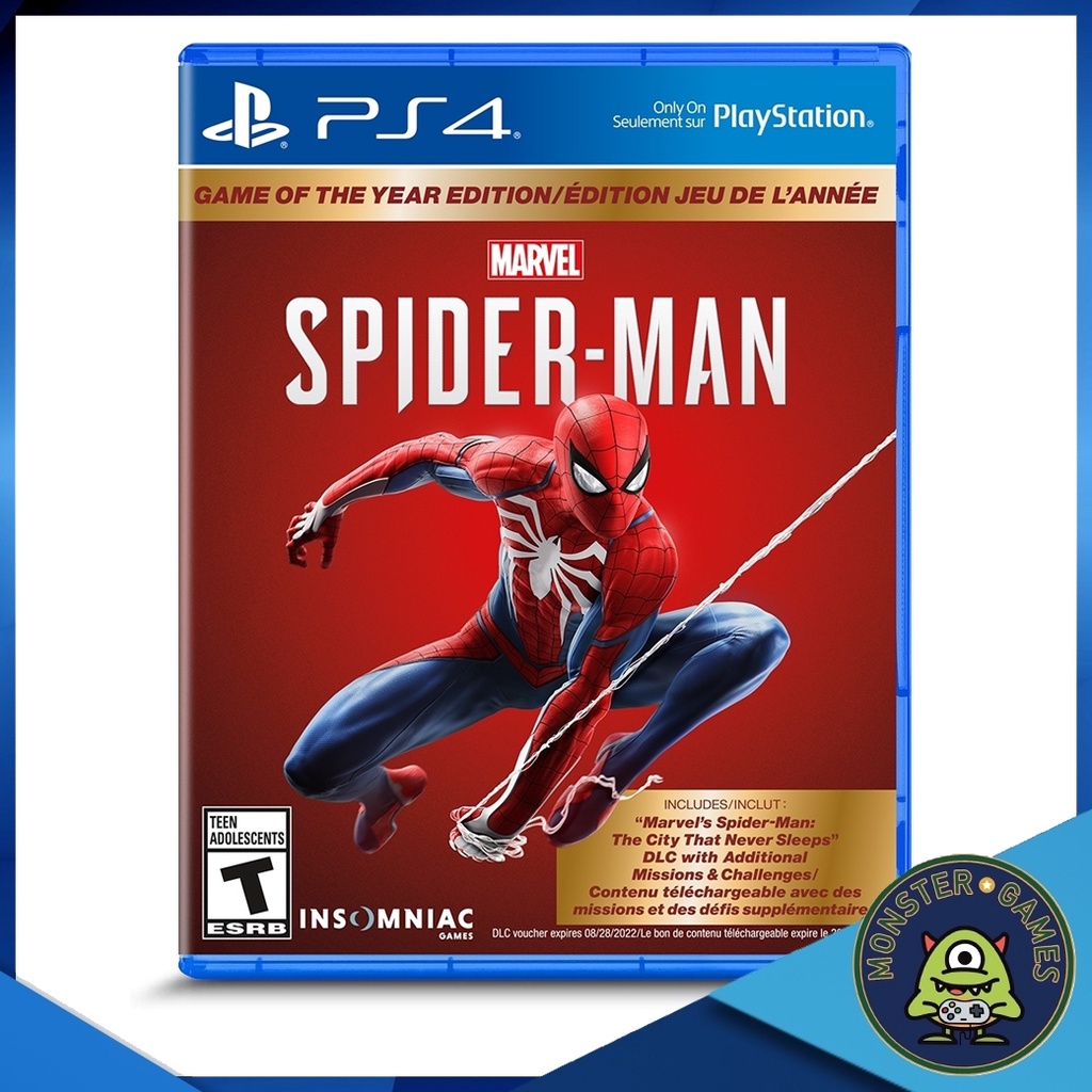 Spiderman Game of the year Ps4 Game แผ่นแท้มือ1!!!! (Spider Man GOTY Ps4)(Spiderman Ps4)(Spider-Man 