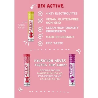 BIX HYDRATION ACTIVE ELECTROLYTES เม็ดฟู่ละลายน้ำ ชดเชยเกลือแร่ที่สูญเสียไป