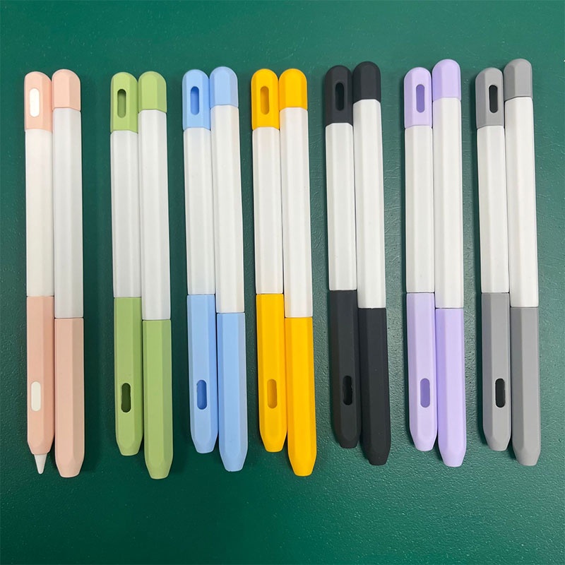 เคสซิลิโคน สองสี สีตัดกัน สําหรับ Apple Pencil 1st 2nd 2 1