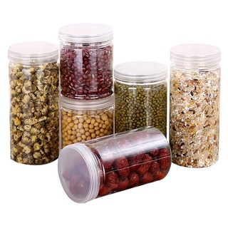 PET Plastic Airtight Food Storage Containers With Lids/ Food Sealed Storage Jar For Cereal, Flour, Beans, Sugar, Snacks