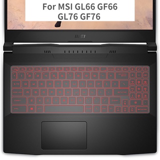 แผ่นครอบคีย์บอร์ด แบบใส สําหรับ MSI GL76 17.3 นิ้ว GI66 GF66 15.6 นิ้ว Katana GF76 Sword 15 A11UC GL66