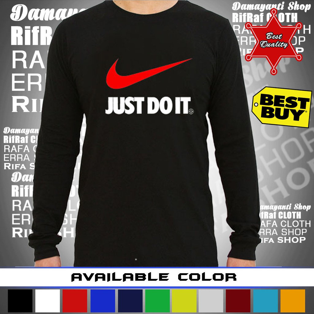Nike Just Do it เสื้อเชิ้ตแขนยาว/เสื้อยืด Nike/เสื้อยืด Nike