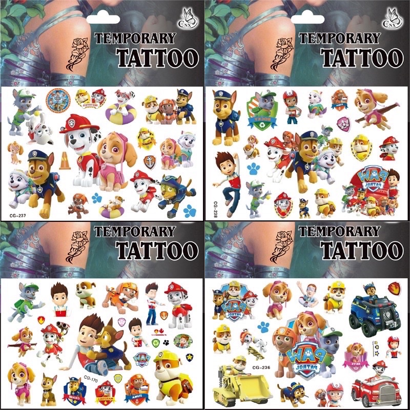 พร้อมส่ง แทททู Tattoo Paw Patrol