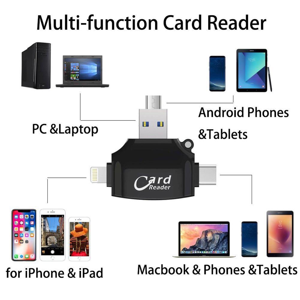 iReader การ์ดรีดเดอร์ รุ่น 4 in 1 (USB, Lightnig, Micro USB, Type C ...