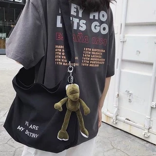 (มีส่งด่วน) ifashionbag(IF1754) กระเป๋าผ้าสะพายข้าง YOU ARE MY DESTINY(มีเข็มกลัดแถมให้)