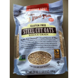 BobRed Mill Gluten Free Steel Cut Oats ข้าวโอ๊ต100% 680  กรัม