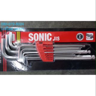 ประแจแอล หกเหลี่ยม หัวบอล 1/16"-3/8" 9 ชิ้น