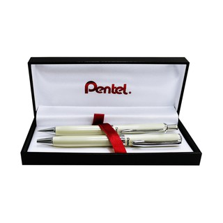 ชุดปากกาลูกลื่น B811W-C+ดินสอกด A811-W Pentel Gift Set สีงาช้าง