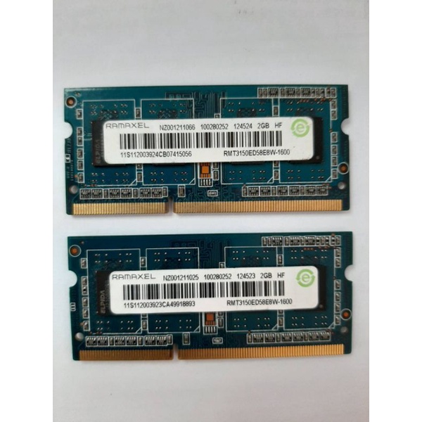 RAM โน๊ตบุ๊ค คละแบรนด์ DDR3  2GB PC3  1600 บัส1600MHz 8 ชิพ  (มือสองสภาพดีทดสอบ Boot Windows ผ่านก่อนส่ง) ประกัน30วัน
