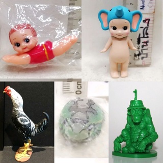 (แท้/มือ2) Sonny Angel Animal Series Ver.1 KEWPIE,Kaiyodo Furuta Chocoq Pet Animal Gamecock Bird Figure Chimpanzee Green