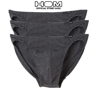 HOM (ออฮ์ม) รุ่น 401487-00ZU packs3 กางเกงในชาย  Micro ผ้าCotton นุ่ม ใส่สบาย มีความยืดหยุ่นสูง รูปทรงกระชับ