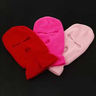 ใหม่ หมวกถักคลุม หน้ากาก สวมใส่Fashion Balaclava mask ผจญภัยกลางแจ้ง