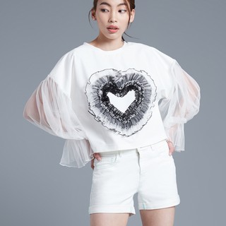 KAYASIS~❤️ | KYS202-B WHITE Tees Ruffled Sleeve