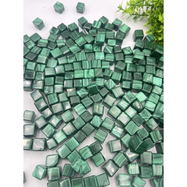 Natural Malachite Cube 10 mm x 10 mm AAA Quality รูปที่ 8