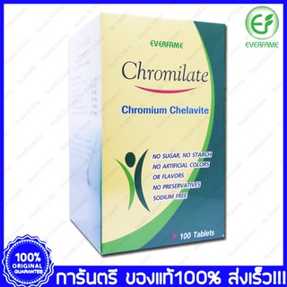 Everfame Chromilate Chromium Copper Zinc Selenium Manganese เอฟเวอร์ เฟม โครมิเลต 100 เม็ด(Tablets)