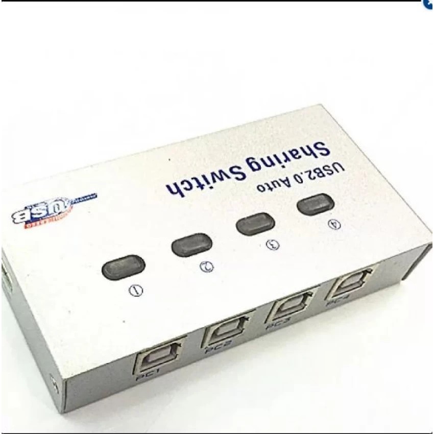 USB 2.0 Printer Auto Switcher 4 Port Switch Printer Flash Driver Mouse