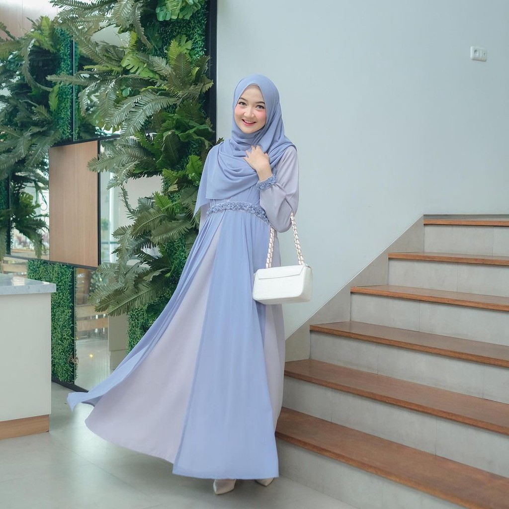 Suci Syari / Gamis Syari / Gamis Lilac / Gamis Hijab Set / Gamis Eid / Gamis Plain / Gamis