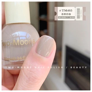🔥พร้อมส่ง🔥 Two-moons ของแท้ ยาทาเล็บ สีทาเล็บกึ่งเจล ขนาด10ml*1 ไม่ต้องอบ สีสวย แห้งไว รุ่นใหม่ t4