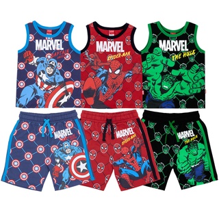 Marvel Boy Captain America Spider-Man Hulk Tank Set  - ชุดเซทเสื้อกล้ามเด็กมาร์เวล กับตัน อเมริกา สไปเดอร์แมน ฮัค สินค้าลิขสิทธ์แท้100% characters studio