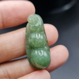 จี้หยก ถั่วหยก ถั่วนำโชค Jadeite Type A  มีความหมายดี