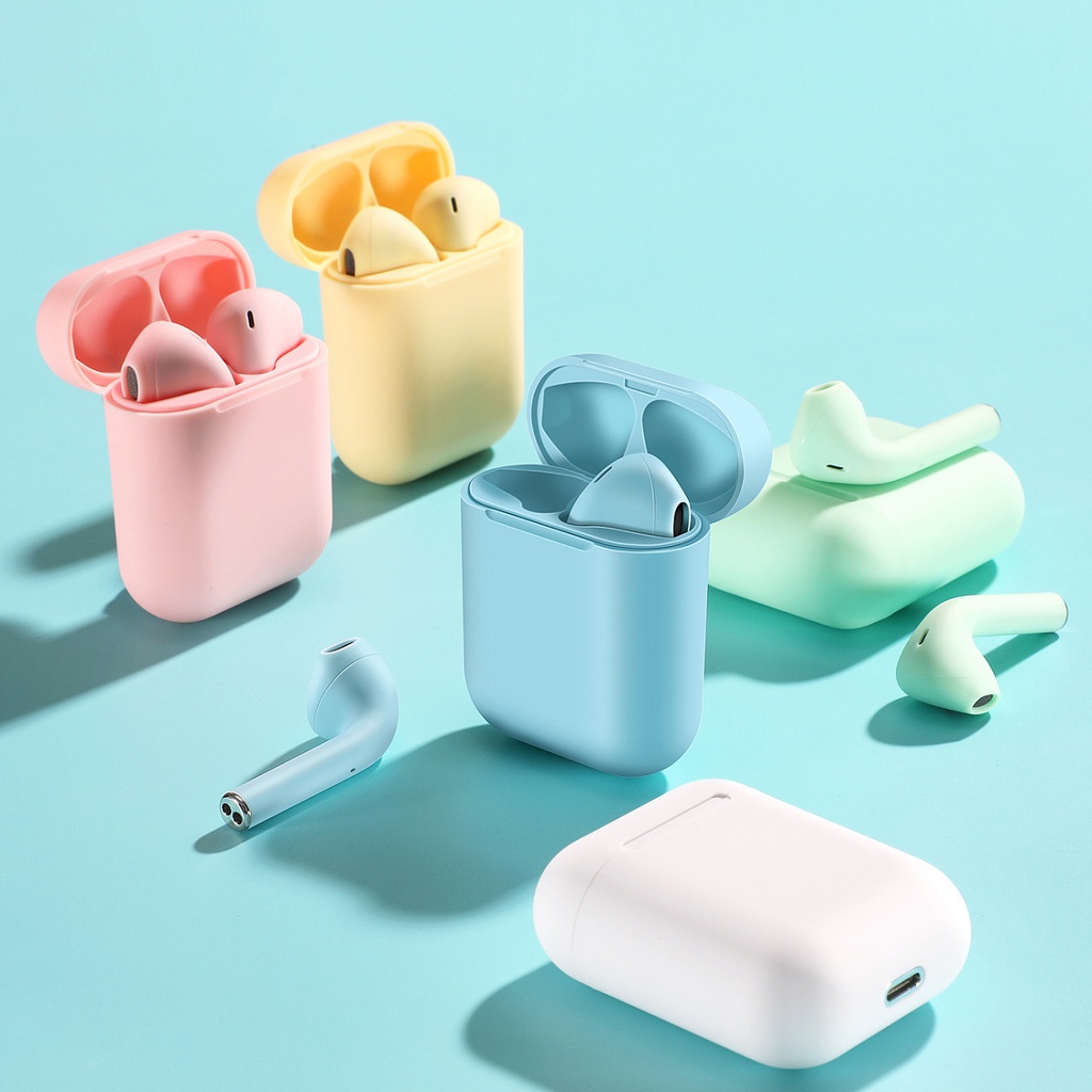 NEW i12 พร้อมกล่องชาร์จ หูฟังบลูทูธไร้สาย Bluetooth V5.0 เปิดและเชื่อมต่ออัต