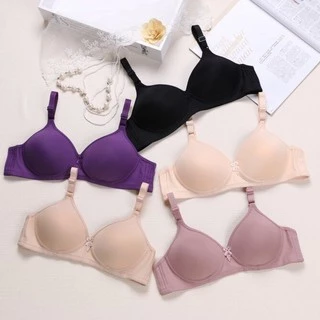📣 พร้อมส่ง 🛒 เสื้อชั้นในทรงใหญ่ ไม่มีโครง สีพื้น ลายเรียบ ผ้านิ่มใส่สบาย ราคาถูกจากโรงงาน #คัพB ทรงใหญ่