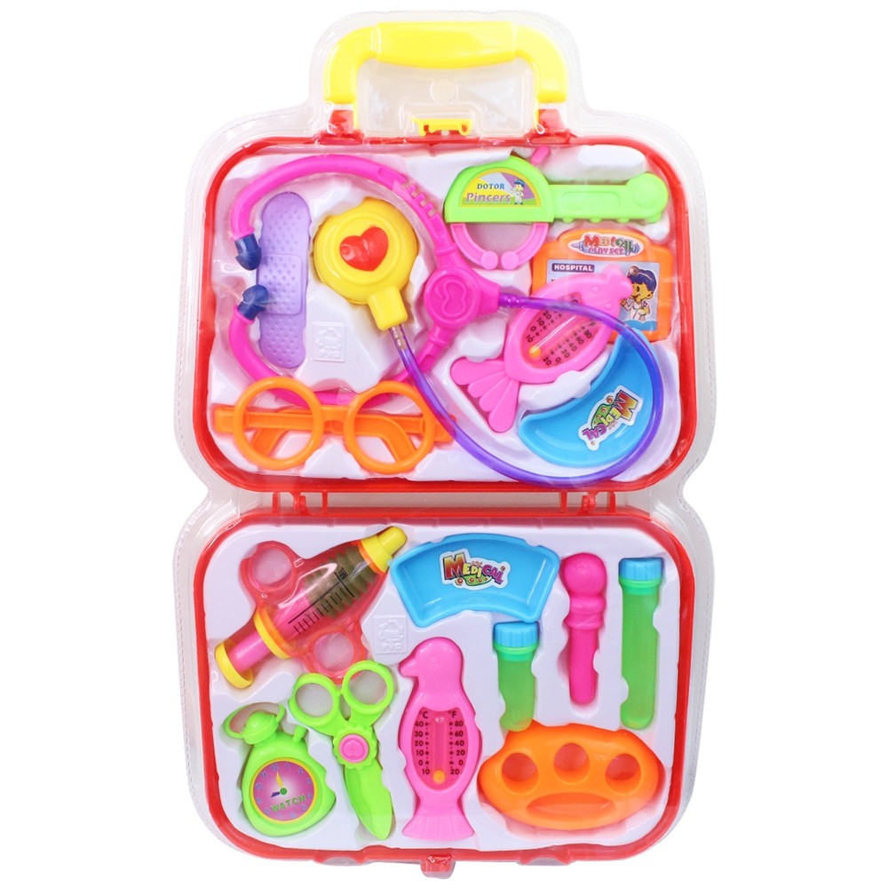 Telecorsa ชุดของเล่นคุณหมอสำหรับเด็ก แบบพกพา  (คละสี)รุ่น portable-doctor-set-bag-portable-616-00i-Toy