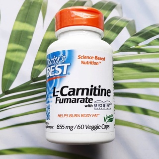 แอล-คาร์นิทีน L-Carnitine Fumarate with Biosint Carnitines 855 mg 60 Veggie Caps (Doctors Best®)