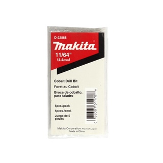 MAKITAดอกสว่าน HSS-CO ขนาด 11/64 นิ้ว (5PCS/1PAC) รุ่น D-22888