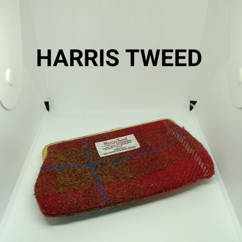 กระเป๋าสตางค์Harris tweedแท้ แบรนด์เนมแท้