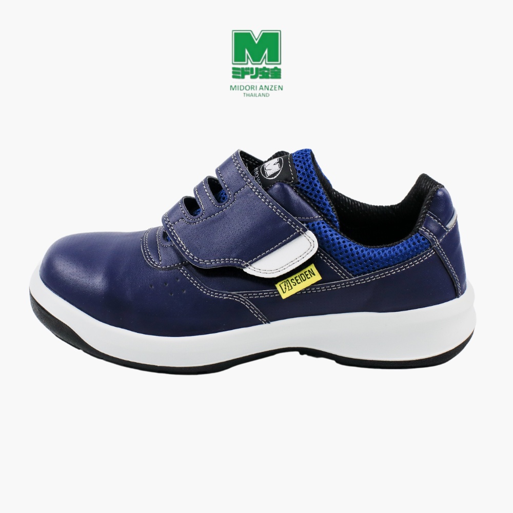 Midori Anzen รองเท้าเซฟตี้ สไตล์สนีคเกอร์ รุ่น AG3595 สีน้ำเงิน / Midori Anzen Safety Sneaker AG3595