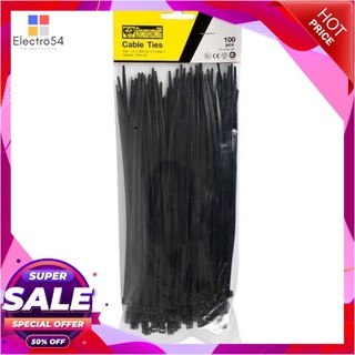 💥โปรสุดพิเศษ!!!💥 G&amp;K สายรัดสายไฟ รุ่น HT-3.6x200 8" (BK)100ชิ้น สีดำ