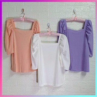 ✨เสื้อสาวอวบ ไหมพรม แขนตุ๊กตา ✨อก 40-50🌈พร้อมส่ง🌈