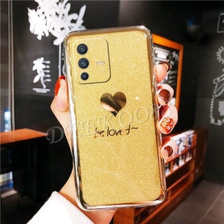 2022 New เคสโทรศัพท์ VIVO V23 5G V23E Casing Bling Gold Glitter Be Loved Fashion Hard Shell Back Cover เคส for วีโว่V23 วีโว่V23e Phone Case