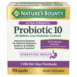 Exp: 08/24 Nature’s  Bounty Ultra Strength 20 Billion Probiotic 70 Capsules