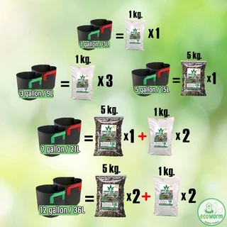 ดินปลูก สายเขียว-สมุนไพรSuper soil 420 Potting mix auto Flower (5KG/18L.)หลังเพาะกล้า-เร่งใบ-เร่งดอก