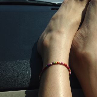 Candy Turquoise anklet สร้อยข้อเท้า หินเทอร์ควอยซ์อัดสี สร้อยข้อเท้าหินสี