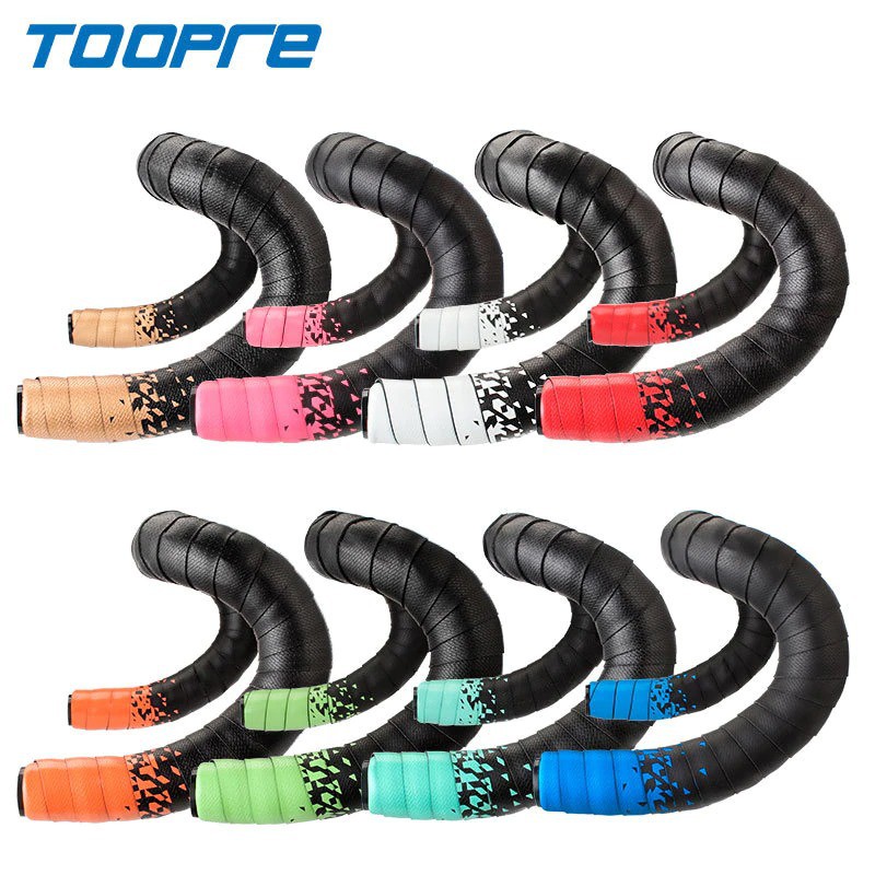 TOOPRE ผ้าพันแฮนด์เสือหมอบ 2 สี กันลื่่น ลดแรงสั่นสะเทือน มีเทปกาว