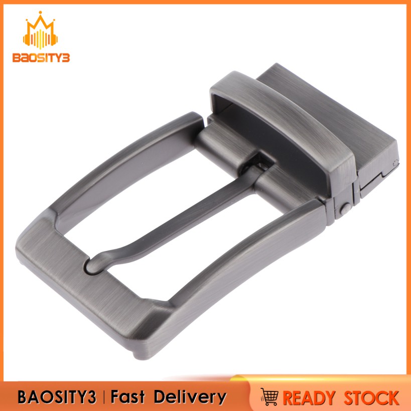 [baosity3] Mens Metal Reversible Belt Buckle Pin Buckle หัวเข็มขัดสี่เหลี่ยมสําหรับ