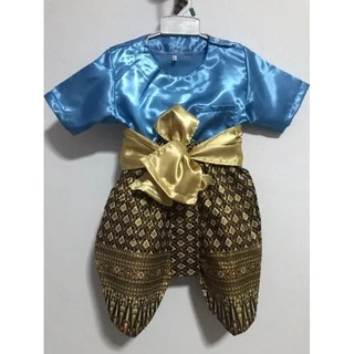 🔥🔥 Saleจ้า สินค้าขายดีสุด 🔥🔥ชุดไทยเด็กผู้ชาย รุ่น ขุนแผนผ้ามัน ยกเซต (เสื้อ+กางเกง+ผ้าคาดเอว)