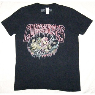 Tee เสื้อแฟชั่นผญ sexy เสื้อทหาร - Tshirt Guns N Roses ใช้ภาพลวงตาของคุณทัวร์ 1992 93 แอโรสมิธสีดํา